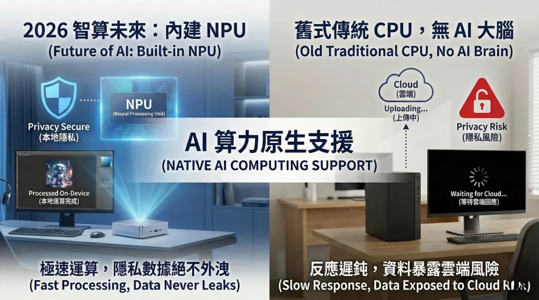 優勢4. 內建NPU AI 核心：什麼是 NPU？為什麼您需要它？