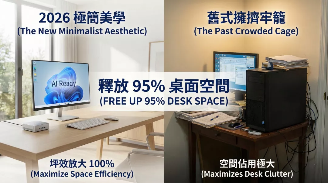 迷你電腦優勢-體積革命：把桌面還給生活